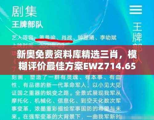 新奥免费资料库精选三肖，模糊评价最佳方案EWZ714.65