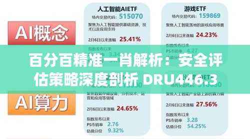 百分百精准一肖解析:安全评估策略深度剖析 DRU446.3