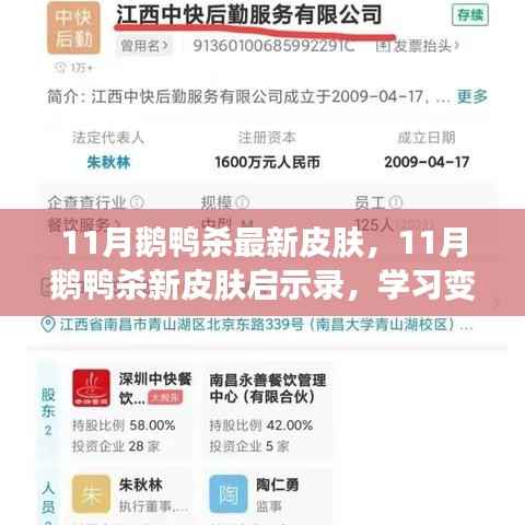 11月鹅鸭杀新皮肤启示录,自信闪耀,成就梦想之旅的华丽篇章