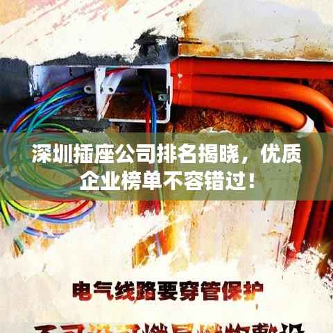 深圳插座公司排名揭晓,优质企业榜单不容错过!
