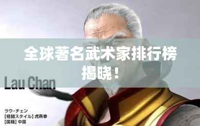 全球著名武术家排行榜揭晓!