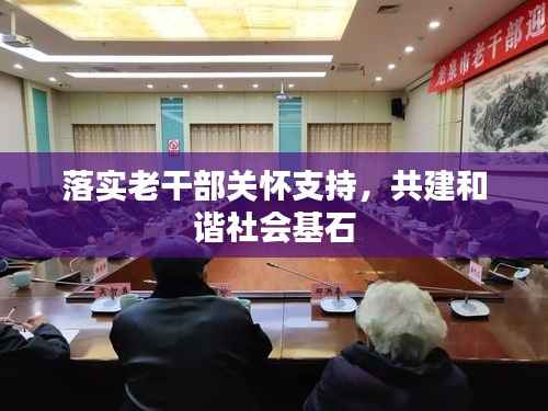 落实老干部关怀支持,共建和谐社会基石