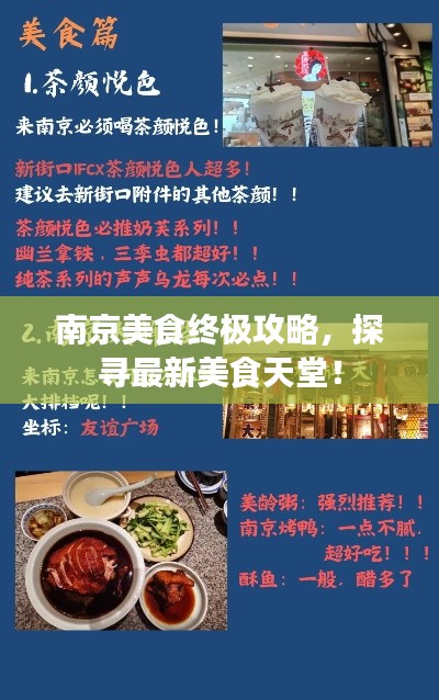 南京美食终极攻略,探寻最新美食天堂!