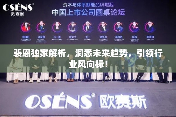 裴恩独家解析,洞悉未来趋势,引领行业风向标!
