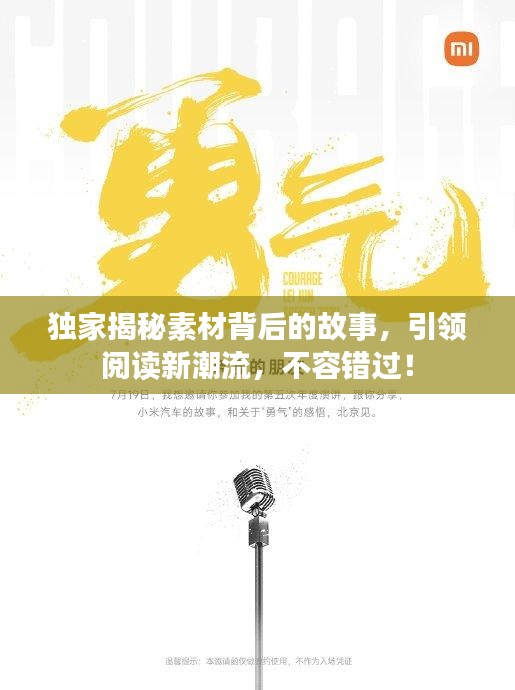 独家揭秘素材背后的故事,引领阅读新潮流,不容错过!